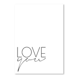 Americanflat - Love You by Explicit Design - 16"x20" Poster Art Print